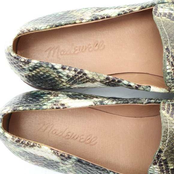 Madewell The Alex Loafer • Women's US 6.5 • Snake Embossed Leather - Picture 10 of 16